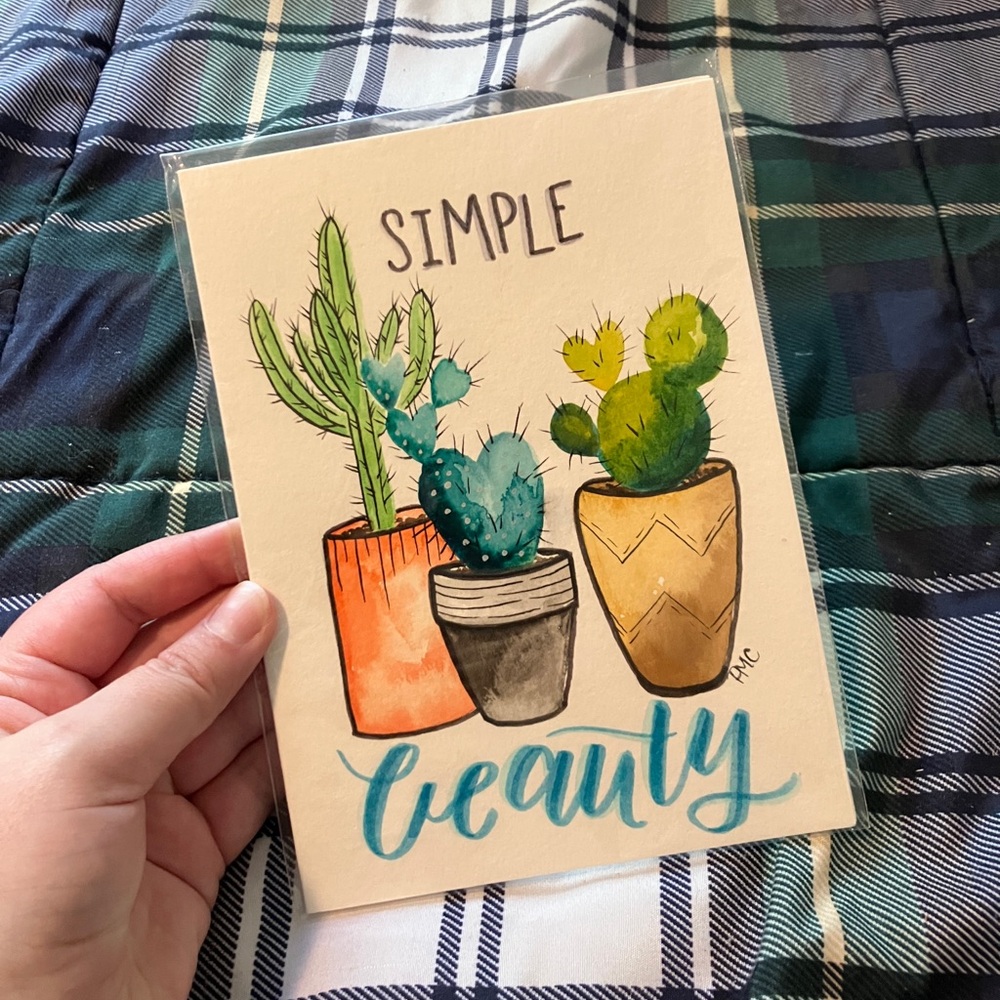 Simple Beauty Cactus Art Print